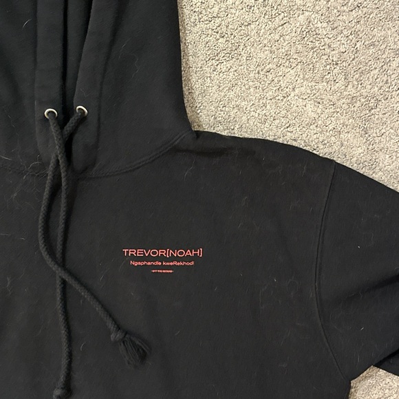Black Tour Print Hoodie - Picture 2 of 6
